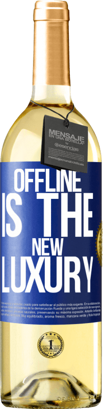 29,95 € | Vino bianco Edizione WHITE Offline is the new luxury Etichetta Blu. Etichetta personalizzabile Vino giovane Raccogliere 2024 Verdejo