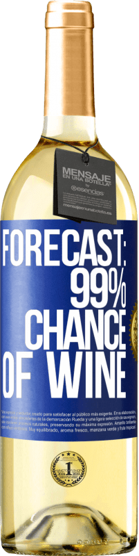 29,95 € 送料無料 | 白ワイン WHITEエディション 予測：ワインの99％の確率 青いタグ. カスタマイズ可能なラベル 若いワイン 収穫 2023 Verdejo