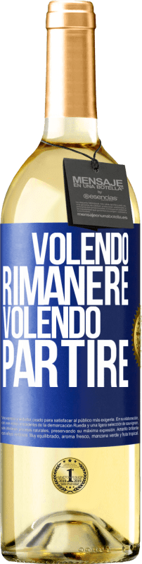 29,95 € | Vino bianco Edizione WHITE Volendo rimanere volendo partire Etichetta Blu. Etichetta personalizzabile Vino giovane Raccogliere 2024 Verdejo