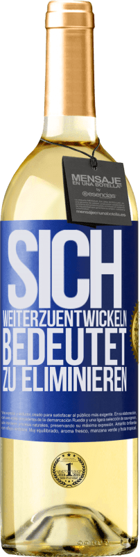 29,95 € | Weißwein WHITE Ausgabe Sich weiterzuentwickeln bedeutet zu eliminieren Blaue Markierung. Anpassbares Etikett Junger Wein Ernte 2023 Verdejo