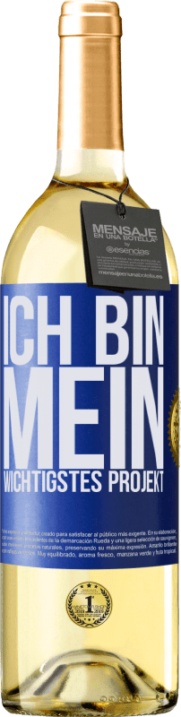 29,95 € | Weißwein WHITE Ausgabe Ich bin mein wichtigstes Projekt Blaue Markierung. Anpassbares Etikett Junger Wein Ernte 2024 Verdejo