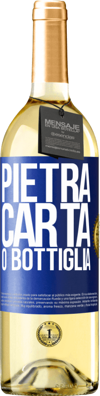 29,95 € | Vino bianco Edizione WHITE Pietra, carta o bottiglia Etichetta Blu. Etichetta personalizzabile Vino giovane Raccogliere 2023 Verdejo