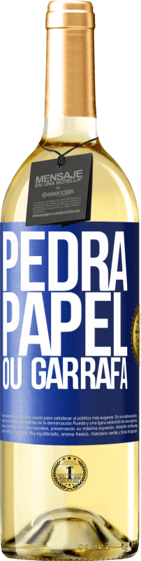 29,95 € | Vinho branco Edição WHITE Pedra, papel ou garrafa Etiqueta Azul. Etiqueta personalizável Vinho jovem Colheita 2023 Verdejo