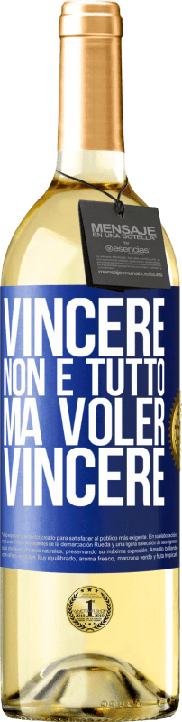 29,95 € | Vino bianco Edizione WHITE Vincere non è tutto, ma voler vincere Etichetta Blu. Etichetta personalizzabile Vino giovane Raccogliere 2025 Verdejo