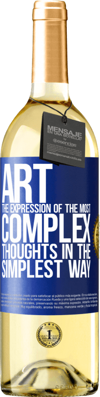 29,95 € | White Wine WHITE Edition ART. The expression of the most complex thoughts in the simplest way Blue Label. Customizable label Young wine Harvest 2023 Verdejo