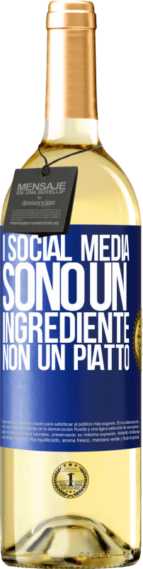 29,95 € | Vino bianco Edizione WHITE I social media sono un ingrediente, non un piatto Etichetta Blu. Etichetta personalizzabile Vino giovane Raccogliere 2025 Verdejo
