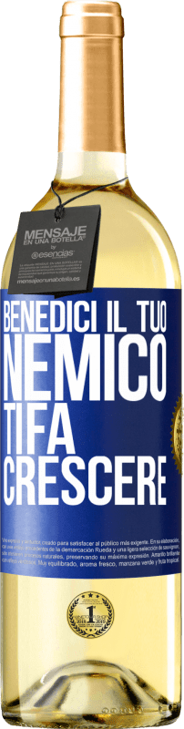 29,95 € | Vino bianco Edizione WHITE Benedici il tuo nemico. Ti fa crescere Etichetta Blu. Etichetta personalizzabile Vino giovane Raccogliere 2024 Verdejo