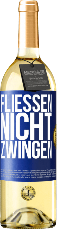 29,95 € | Weißwein WHITE Ausgabe Fließen, nicht zwingen Blaue Markierung. Anpassbares Etikett Junger Wein Ernte 2024 Verdejo