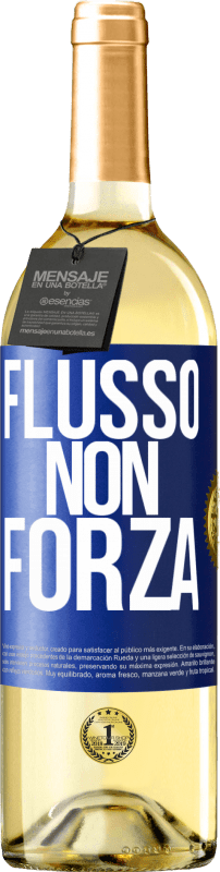 29,95 € Spedizione Gratuita | Vino bianco Edizione WHITE Flusso, non forza Etichetta Blu. Etichetta personalizzabile Vino giovane Raccogliere 2025 Verdejo