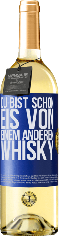 29,95 € | Weißwein WHITE Ausgabe Du bist schon Eis von einem anderen Whisky Blaue Markierung. Anpassbares Etikett Junger Wein Ernte 2024 Verdejo