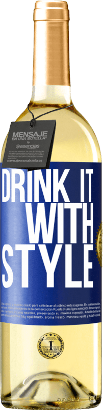 29,95 € Free Shipping | White Wine WHITE Edition Drink it with style Blue Label. Customizable label Young wine Harvest 2023 Verdejo