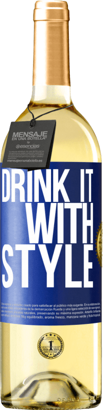 29,95 € Free Shipping | White Wine WHITE Edition Drink it with style Blue Label. Customizable label Young wine Harvest 2025 Verdejo