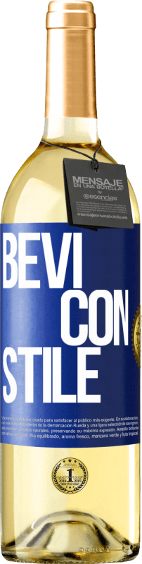 29,95 € | Vino bianco Edizione WHITE Bevi con stile Etichetta Blu. Etichetta personalizzabile Vino giovane Raccogliere 2023 Verdejo