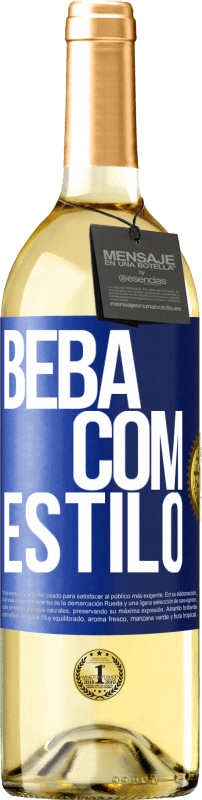 29,95 € | Vinho branco Edição WHITE Beba com estilo Etiqueta Azul. Etiqueta personalizável Vinho jovem Colheita 2023 Verdejo