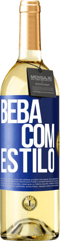 29,95 € | Vinho branco Edição WHITE Beba com estilo Etiqueta Azul. Etiqueta personalizável Vinho jovem Colheita 2024 Verdejo