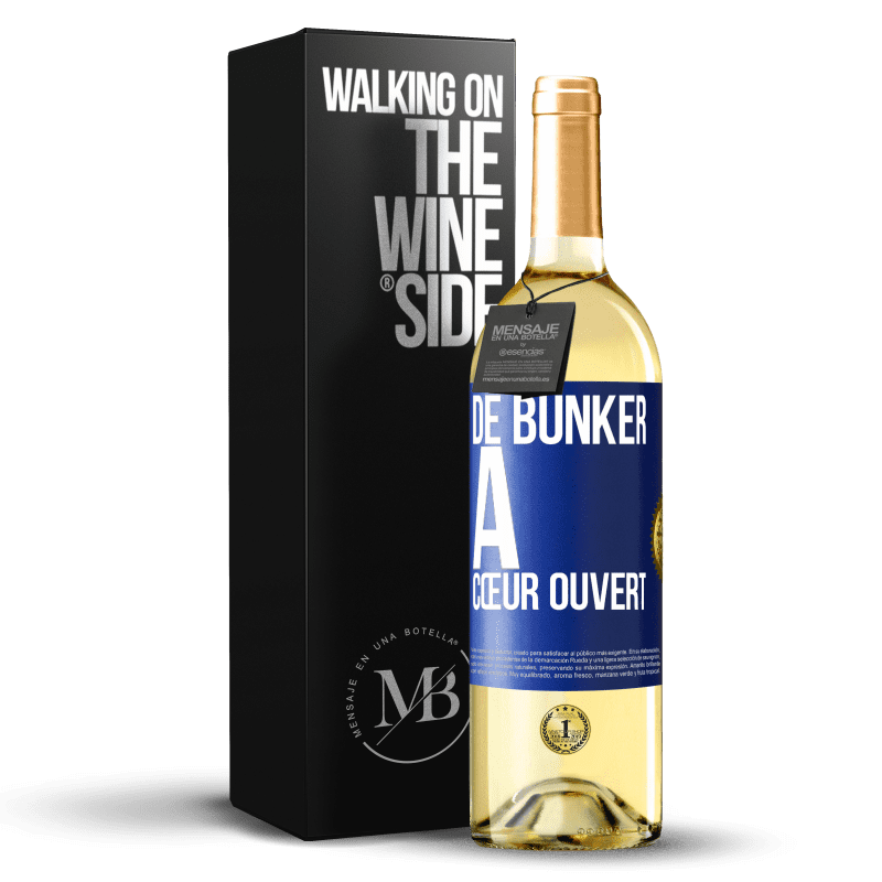 29,95 € Envoi gratuit | Vin blanc Édition WHITE De bunker à cœur ouvert Étiquette Bleue. Étiquette personnalisable Vin jeune Récolte 2023 Verdejo