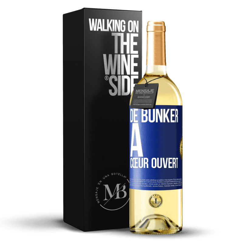 29,95 € Envoi gratuit | Vin blanc Édition WHITE De bunker à cœur ouvert Étiquette Bleue. Étiquette personnalisable Vin jeune Récolte 2024 Verdejo