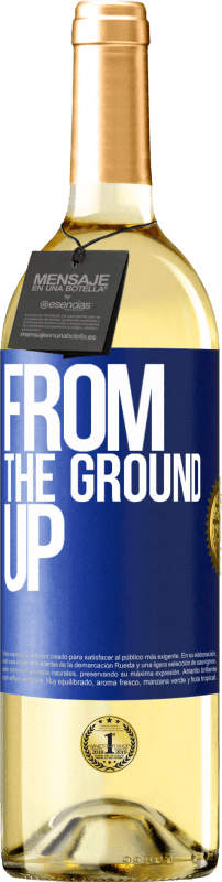 29,95 € | Vino bianco Edizione WHITE From The Ground Up Etichetta Blu. Etichetta personalizzabile Vino giovane Raccogliere 2024 Verdejo