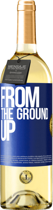 29,95 € Spedizione Gratuita | Vino bianco Edizione WHITE From The Ground Up Etichetta Blu. Etichetta personalizzabile Vino giovane Raccogliere 2025 Verdejo