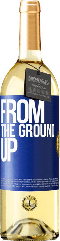 29,95 € | Vinho branco Edição WHITE From The Ground Up Etiqueta Azul. Etiqueta personalizável Vinho jovem Colheita 2024 Verdejo