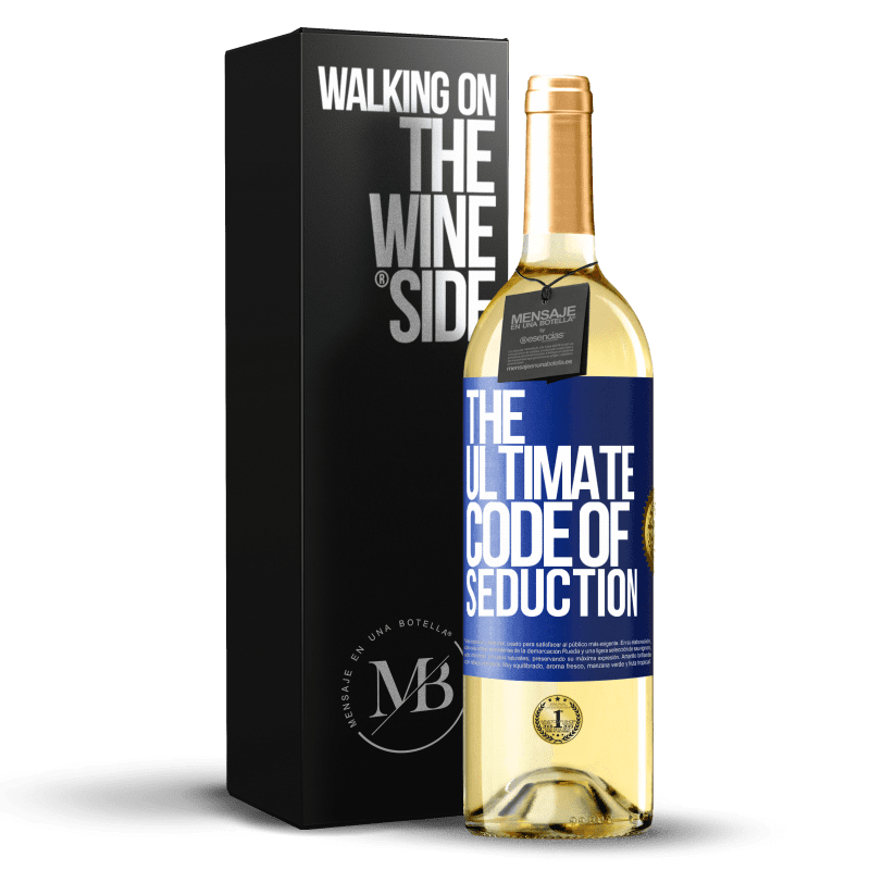 29,95 € 送料無料 | 白ワイン WHITEエディション The ultimate code of seduction 青いタグ. カスタマイズ可能なラベル 若いワイン 収穫 2025 Verdejo