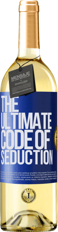 29,95 € | Vino Blanco Edición WHITE The ultimate code of seduction Etiqueta Azul. Etiqueta personalizable Vino joven Cosecha 2024 Verdejo