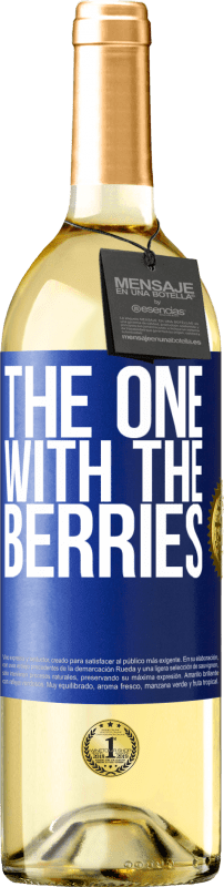 29,95 € Spedizione Gratuita | Vino bianco Edizione WHITE The one with the berries Etichetta Blu. Etichetta personalizzabile Vino giovane Raccogliere 2024 Verdejo