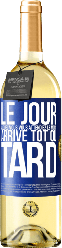 29,95 € Envoi gratuit | Vin blanc Édition WHITE Le jour auquel vous vous attendiez le moins, arrive tôt ou tard Étiquette Bleue. Étiquette personnalisable Vin jeune Récolte 2025 Verdejo