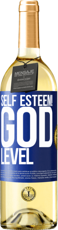 29,95 € | White Wine WHITE Edition Self esteem! God level Blue Label. Customizable label Young wine Harvest 2023 Verdejo