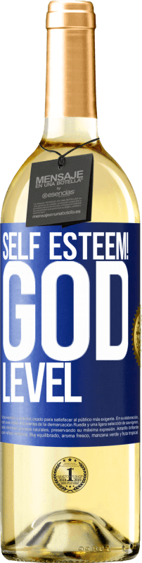 29,95 € Free Shipping | White Wine WHITE Edition Self esteem! God level Blue Label. Customizable label Young wine Harvest 2023 Verdejo