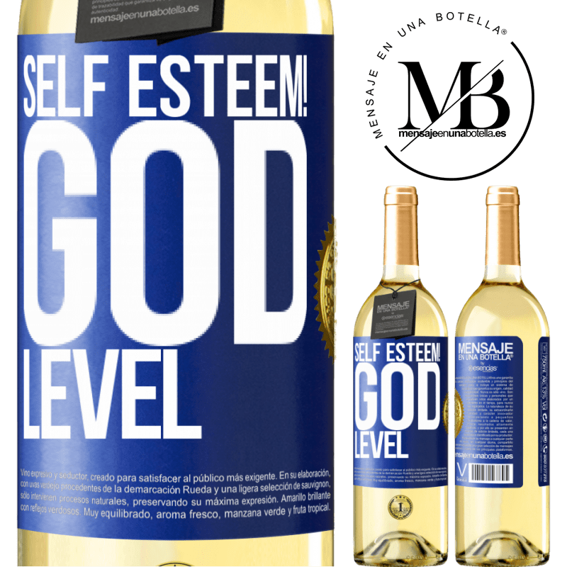 29,95 € Free Shipping | White Wine WHITE Edition Self esteem! God level Blue Label. Customizable label Young wine Harvest 2022 Verdejo
