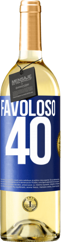 29,95 € | Vino bianco Edizione WHITE Favoloso 40 Etichetta Blu. Etichetta personalizzabile Vino giovane Raccogliere 2023 Verdejo