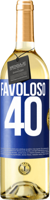 29,95 € | Vino bianco Edizione WHITE Favoloso 40 Etichetta Blu. Etichetta personalizzabile Vino giovane Raccogliere 2024 Verdejo