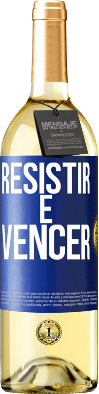 29,95 € | Vinho branco Edição WHITE Resistir é vencer Etiqueta Azul. Etiqueta personalizável Vinho jovem Colheita 2023 Verdejo