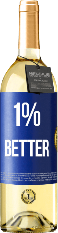 29,95 € | Vin blanc Édition WHITE 1% Better Étiquette Bleue. Étiquette personnalisable Vin jeune Récolte 2024 Verdejo