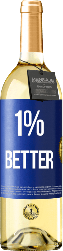 29,95 € | Vin blanc Édition WHITE 1% Better Étiquette Bleue. Étiquette personnalisable Vin jeune Récolte 2025 Verdejo