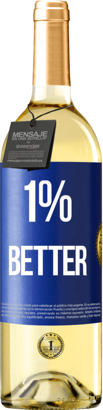 29,95 € | Vinho branco Edição WHITE 1% Better Etiqueta Azul. Etiqueta personalizável Vinho jovem Colheita 2025 Verdejo