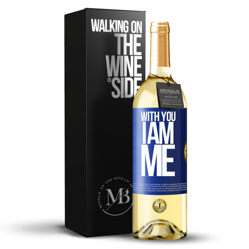 29,95 € Free Shipping | White Wine WHITE Edition With you i am me Blue Label. Customizable label Young wine Harvest 2023 Verdejo