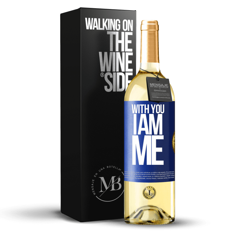 29,95 € Free Shipping | White Wine WHITE Edition With you i am me Blue Label. Customizable label Young wine Harvest 2024 Verdejo