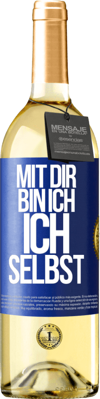 29,95 € | Weißwein WHITE Ausgabe Mit dir bin ich ich selbst Blaue Markierung. Anpassbares Etikett Junger Wein Ernte 2024 Verdejo