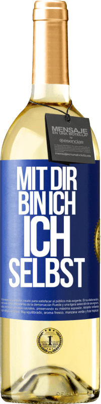 29,95 € Kostenloser Versand | Weißwein WHITE Ausgabe Mit dir bin ich ich selbst Blaue Markierung. Anpassbares Etikett Junger Wein Ernte 2025 Verdejo