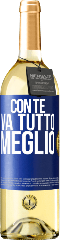 29,95 € | Vino bianco Edizione WHITE Con te va tutto meglio Etichetta Blu. Etichetta personalizzabile Vino giovane Raccogliere 2024 Verdejo