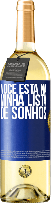 29,95 € | Vinho branco Edição WHITE Você está na minha lista de sonhos Etiqueta Azul. Etiqueta personalizável Vinho jovem Colheita 2025 Verdejo