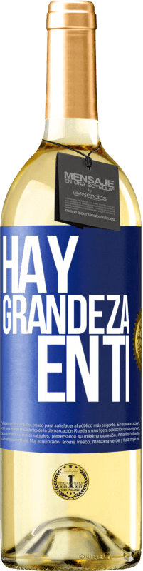 29,95 € Envío gratis | Vino Blanco Edición WHITE Hay grandeza en ti Etiqueta Azul. Etiqueta personalizable Vino joven Cosecha 2025 Verdejo