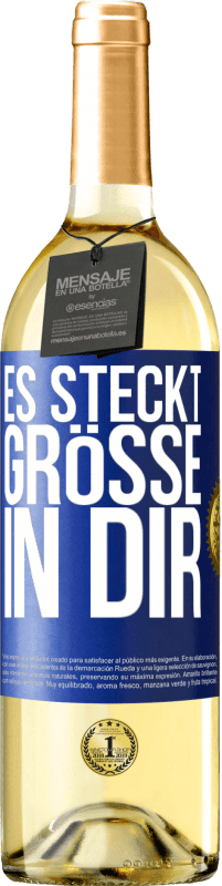 29,95 € Kostenloser Versand | Weißwein WHITE Ausgabe Es steckt Größe in dir Blaue Markierung. Anpassbares Etikett Junger Wein Ernte 2025 Verdejo