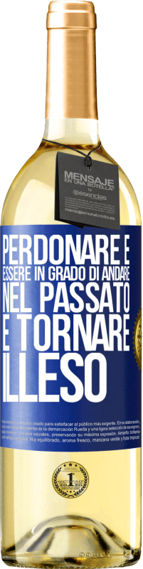 29,95 € Spedizione Gratuita | Vino bianco Edizione WHITE Perdonare è essere in grado di andare nel passato e tornare illeso Etichetta Blu. Etichetta personalizzabile Vino giovane Raccogliere 2025 Verdejo