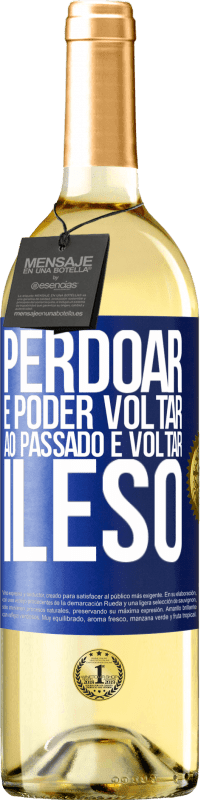 29,95 € | Vinho branco Edição WHITE Perdoar é poder voltar ao passado e voltar ileso Etiqueta Azul. Etiqueta personalizável Vinho jovem Colheita 2024 Verdejo