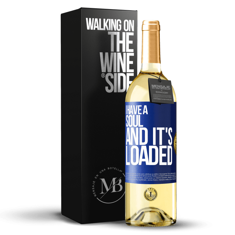 29,95 € Free Shipping | White Wine WHITE Edition I have a soul and it's loaded Blue Label. Customizable label Young wine Harvest 2023 Verdejo