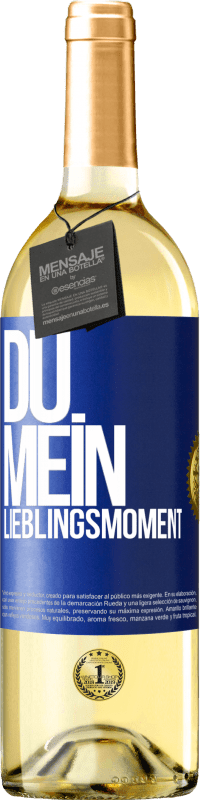 29,95 € | Weißwein WHITE Ausgabe Du. Mein Lieblingsmoment Blaue Markierung. Anpassbares Etikett Junger Wein Ernte 2024 Verdejo