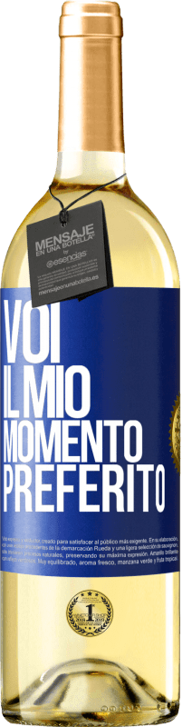 Spedizione Gratuita | Vino bianco Edizione WHITE Voi. Il mio momento preferito Etichetta Blu. Etichetta personalizzabile Vino giovane Raccogliere 2023 Verdejo